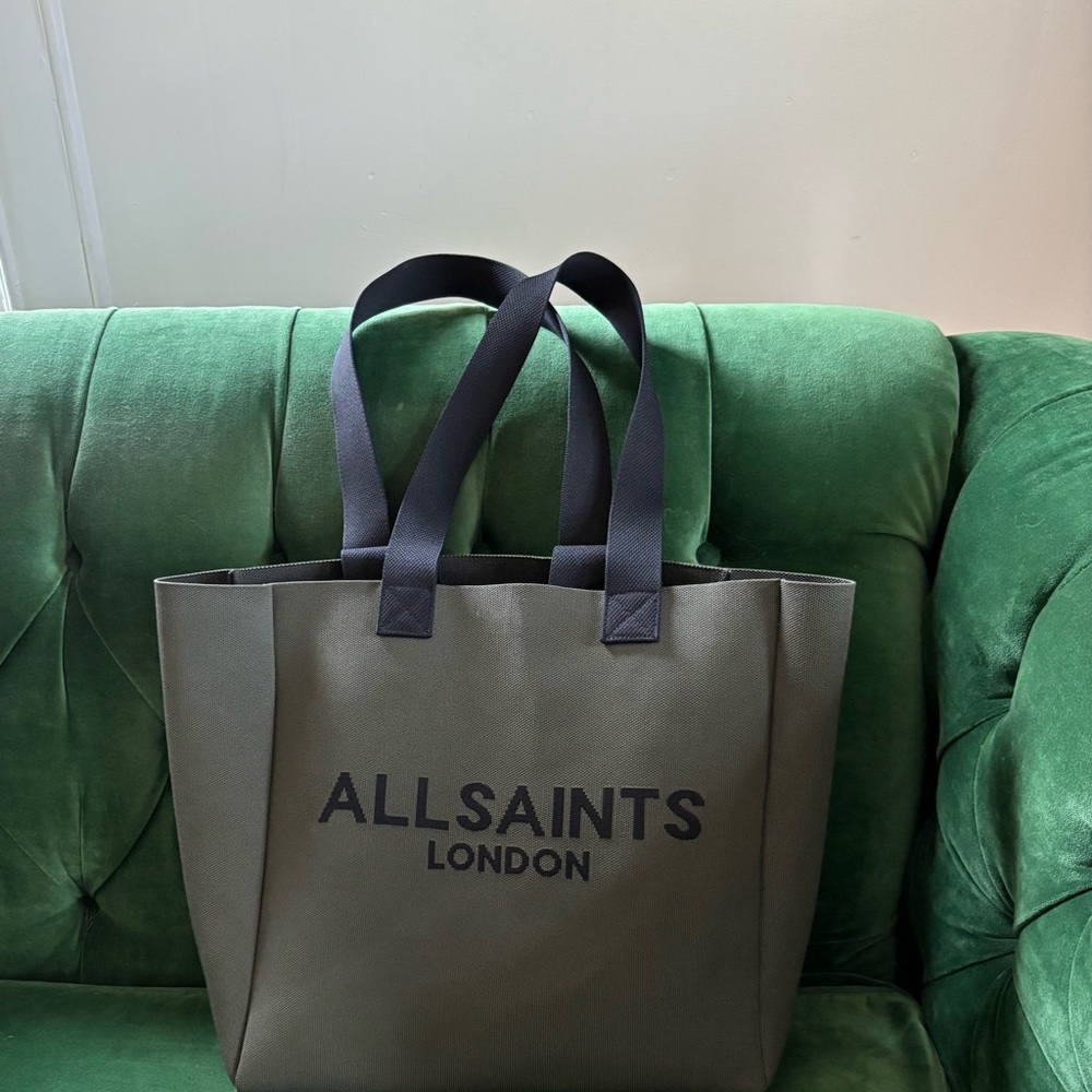 EUC All Saints OLIVE GREEN Izzy Tote Bag *sold out/no longer available
